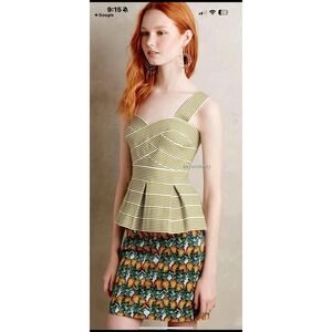NEW Anthropologie Cabana Peplum Tank by HD in Paris  Size S